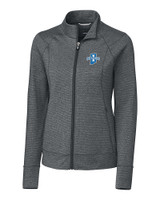 Indiana State Sycamores Cutter & Buck Shoreline Heathered Womens Full Zip Jacket Charcoal Heather Mannequin