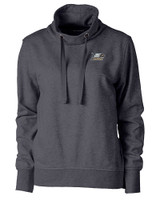 Georgia Southern Eagles Cutter & Buck Saturday Cotton Blend Womens Funnel Neck Sweatshirt Charcoal Heather Mannequin