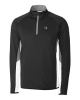 Seton Hall Pirates Cutter & Buck Traverse Colorblock Stretch Quarter Zip Mens Pullover Black Mannequin