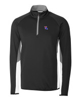Louisiana Tech Bulldogs Cutter & Buck Traverse Colorblock Stretch Quarter Zip Mens Pullover Black Mannequin