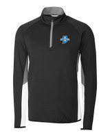 Indiana State Sycamores Cutter & Buck Traverse Colorblock Stretch Quarter Zip Mens Pullover Black Mannequin