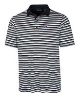 Louisiana Tech Bulldogs Cutter & Buck Mens Forge Polo Multi Stripe Black Mannequin