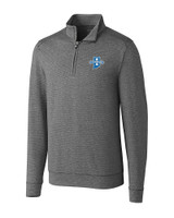Indiana State Sycamores Cutter & Buck Shoreline Heathered Quarter Zip Mens Pullover Charcoal Heather Mannequin