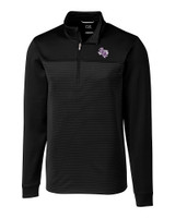 Stephen F Austin Lumberjacks Cutter & Buck Traverse Stretch Eco Stripe Quarter Zip Mens Big and Tall Pullover BL_MANN_HG 