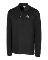 Stephen F Austin Lumberjacks Cutter & Buck Advantage Eco Tri-Blend Pique Mens Big and Tall Long Sleeve Polo BL_MANN_HG 