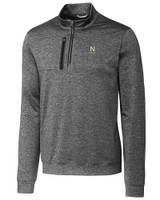 Navy Midshipmen Cutter & Buck Stealth Heathered Mens Big and Tall  Quarter Zip Pullover EG_MANN_HG 