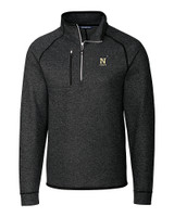 Navy Midshipmen Cutter & Buck Mainsail Sweater-Knit Mens Big and Tall Half Zip Pullover Jacket CCH_MANN_HG 