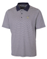 Navy Midshipmen Cutter & Buck Forge Tonal Stripe Stretch Mens Big and Tall Polo LYN_MANN_HG 