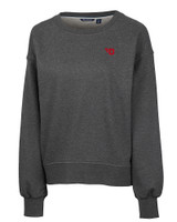 Dayton Flyers Cutter & Buck Saturday Cotton Blend Womens Crew Neck Sweatshirt Charcoal Heather Mannequin