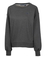 Georgetown Hoyas Cutter & Buck Saturday Cotton Blend Womens Crew Neck Sweatshirt Charcoal Heather Mannequin