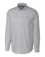 Miami Hurricanes Stretch Oxford Stripe Shirt CC_MANN_HG 1