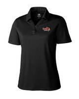 Illinois State Redbirds Cutter & Buck Genre Textured Solid Womens Polo Black Mannequin