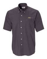 James Madison Dukes Cutter & Buck Epic Easy Care Nailshead Mens Short Sleeve Dress Shirt Black Mannequin