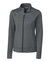 Pitt Panthers Cutter & Buck Shoreline Heathered Womens Full Zip Jacket Charcoal Heather Mannequin