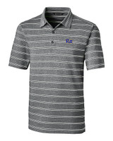 Pitt Panthers Cutter & Buck Forge Epic Confidence Recycled Heathered Stripe Stretch Mens Polo Black Mannequin