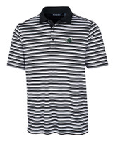Tulane Green Wave Cutter & Buck Big & Tall Forge Polo Multi Stripe Black Mannequin