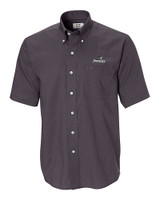 Providence Friars Cutter & Buck Epic Easy Care Nailshead Mens Big and Tall Short Sleeve Dress Shirt Black Mannequin