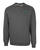 Tulane Green Wave Cutter & Buck Saturday Cotton Blend Mens Crew Neck Sweatshirt Charcoal Heather Mannequin