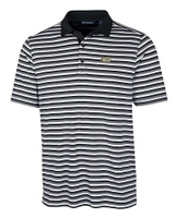 VCU Rams Cutter & Buck Mens Forge Polo Multi Stripe Black Mannequin