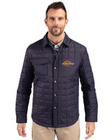 Pepperdine Waves Cutter & Buck Rainier PrimaLoft® Mens Eco Insulated Quilted Shirt Jacket Dark Navy Front