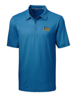 Drexel Dragons Cutter & Buck Pike Mini Pennant Print Stretch Mens Polo Liberty Navy Mannequin