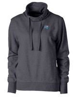 Middle Tennessee Blue Raiders Cutter & Buck Saturday Cotton Blend Womens Funnel Neck Sweatshirt Charcoal Heather Mannequin