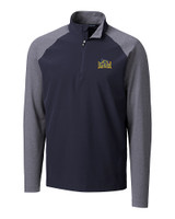 Drexel Dragons Cutter & Buck Response Lightweight Hybrid Quarter Zip Mens Pullover Windbreaker Liberty Navy Mannequin