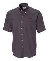 Eastern Kentucky Colonels Cutter & Buck Epic Easy Care Nailshead Mens Big and Tall Short Sleeve Dress Shirt Black Mannequin