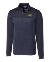 Drexel Dragons Cutter & Buck Traverse Stretch Eco Stripe Quarter Zip Mens Big and Tall Pullover LYN_MANN_HG 