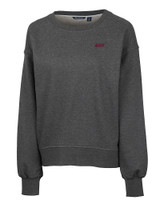 Eastern Kentucky Colonels Cutter & Buck Saturday Cotton Blend Womens Crew Neck Sweatshirt Charcoal Heather Mannequin