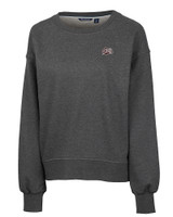Montana Grizzlies Cutter & Buck Saturday Cotton Blend Womens Crew Neck Sweatshirt Charcoal Heather Mannequin