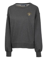 San Jose State Spartans Cutter & Buck Saturday Cotton Blend Womens Crew Neck Sweatshirt Charcoal Heather Mannequin