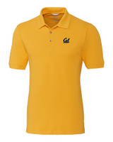 Cal Golden Bears Cutter & Buck Advantage Eco Tri-Blend Pique Mens Big and Tall Polo College Gold Mannequin