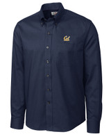 Cal Golden Bears Cutter & Buck Epic Easy Care Nailshead Mens Long Sleeve Dress Shirt Navy Blue Mannequin