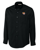Bethune-Cookman Wildcats Cutter & Buck Epic Easy Care Fine Twill Mens Long Sleeve Dress Shirt Black Mannequin