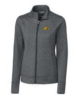 Bowie State Bulldogs Cutter & Buck Shoreline Heathered Womens Full Zip Jacket Charcoal Heather Mannequin