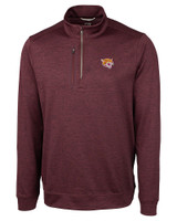 Bethune-Cookman Wildcats Cutter & Buck Stealth Heathered Quarter Zip Mens Pullover Bordeaux Mannequin