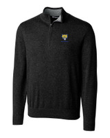 Fort Valley State Wildcats Cutter & Buck Lakemont Tri-Blend Mens Big and Tall Quarter Zip Pullover Sweater Black Mannequin
