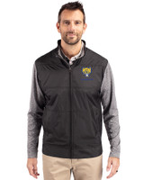 Fort Valley State Wildcats Cutter & Buck Stealth Hybrid Quilted Mens Big and Tall Full Zip Windbreaker Jacket Black Front