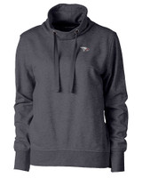 North Carolina Central Eagles Cutter & Buck Saturday Cotton Blend Womens Funnel Neck Sweatshirt Charcoal Heather Mannequin