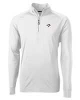 Toronto Blue Jays Cutter & Buck Adapt Eco Knit Stretch Recycled Mens Quarter Zip Pullover WH_MANN_HG 1