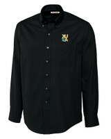 Xavier Gold Rush Cutter & Buck Epic Easy Care Fine Twill Mens Long Sleeve Dress Shirt Black Mannequin