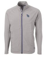 Tampa Bay Rays Cutter & Buck Adapt Eco Knit Hybrid Recycled Mens Full Zip Jacket POL_MANN_HG 1