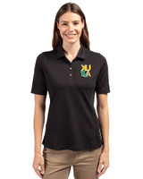 Xavier Gold Rush Cutter & Buck Virtue Eco Pique Recycled Womens Polo Black Front