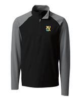 Xavier Gold Rush Cutter & Buck Response Lightweight Hybrid Quarter Zip Mens Pullover Windbreaker BL_MANN_HG 