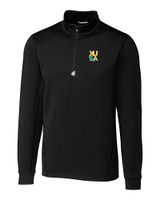 Xavier Gold Rush Cutter & Buck Traverse Stretch Eco Quarter Zip Mens Pullover BL_MANN_HG 