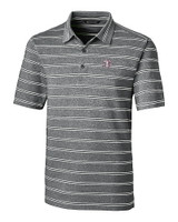 Texas Southern Tigers Cutter & Buck Forge Epic Confidence Recycled Heathered Stripe Stretch Mens Polo Black Mannequin