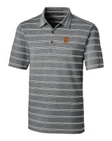 Tuskegee Golden Tigers Cutter & Buck Forge Epic Confidence Recycled Heathered Stripe Stretch Mens Polo Black Mannequin