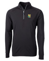 Xavier Gold Rush Cutter & Buck Adapt Eco Knit Stretch Recycled Mens Quarter Zip Pullover BL_MANN_HG 