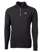 Green Bay Packers Cutter & Buck Adapt Eco Knit Stretch Recycled Mens Quarter Zip Pullover BL_MANN_HG 1